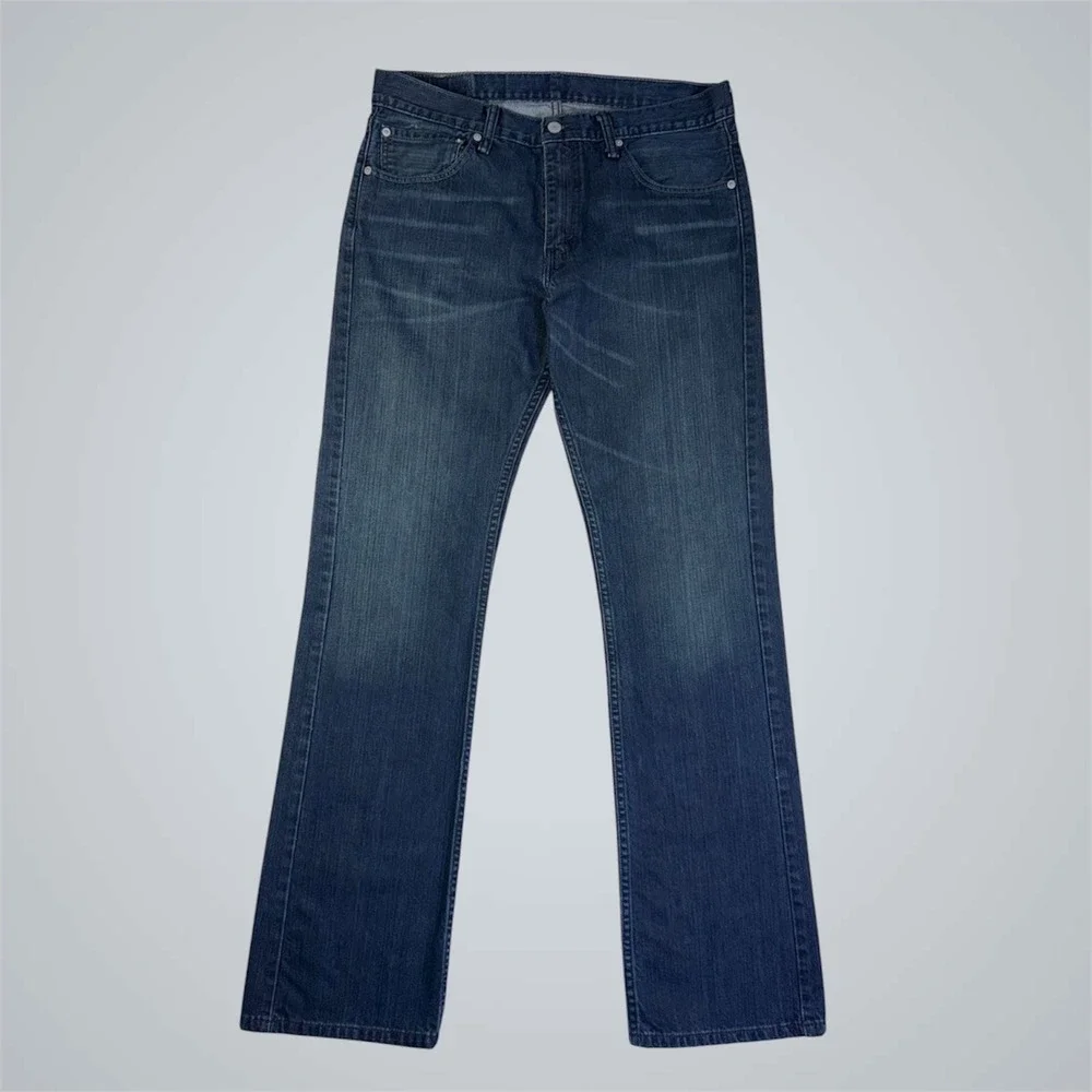 Levis 527 Slim Bootcut Jeans Mens 34x34 Dark Wash Indigo Denim 05527-0248